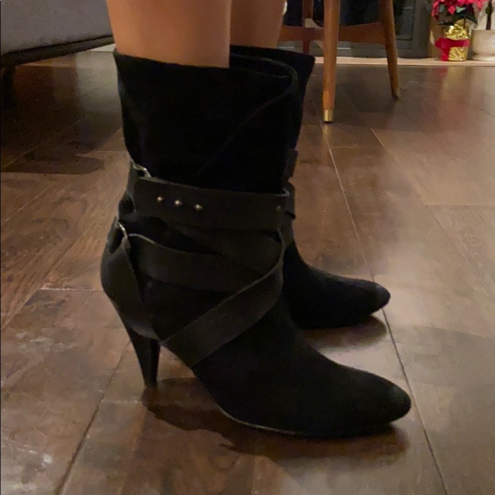 Mea Shadow Suede Booties